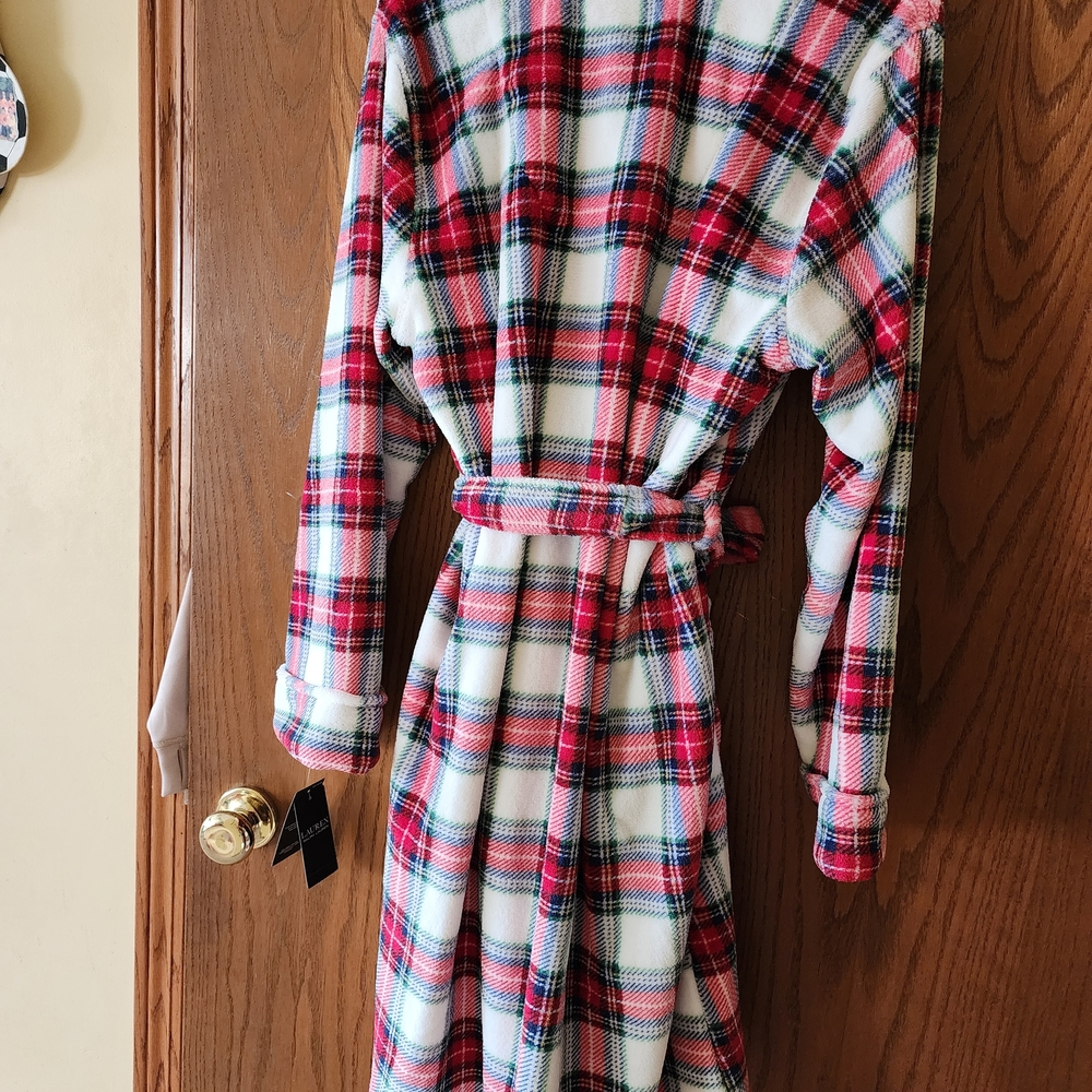 Ralph Lauren Red Plaid Robe - Picture 3 of 3